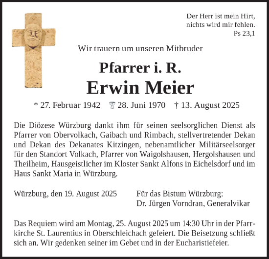 Anzeige von Erwin Meier von MGO