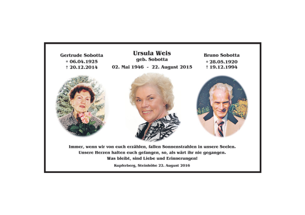  Traueranzeige für Gertrude Sobotta vom 06.08.2025 aus MGO