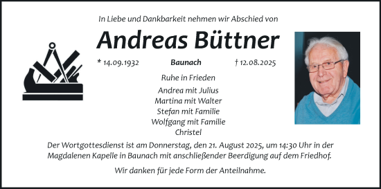 Anzeige von Andreas Büttner von MGO