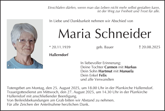 Anzeige von Maria Schneider von MGO