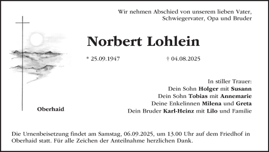 Anzeige von Norbert Lohlein von MGO