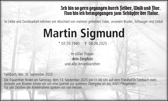 Anzeige von Martin Sigmund von MGO