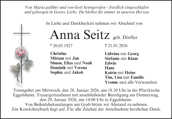 Anzeige von Anna Seitz von MGO