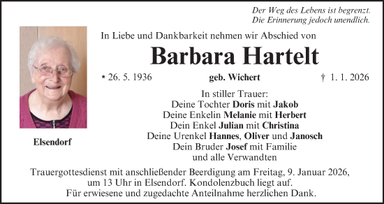 Anzeige von Barbara Hartelt von MGO