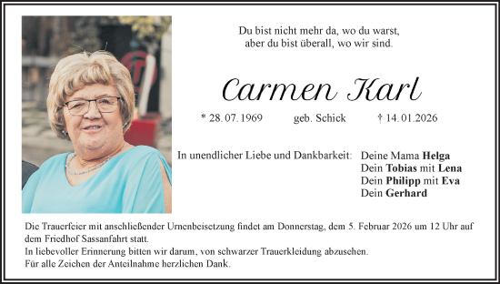 Anzeige von Carmen Jarl von MGO