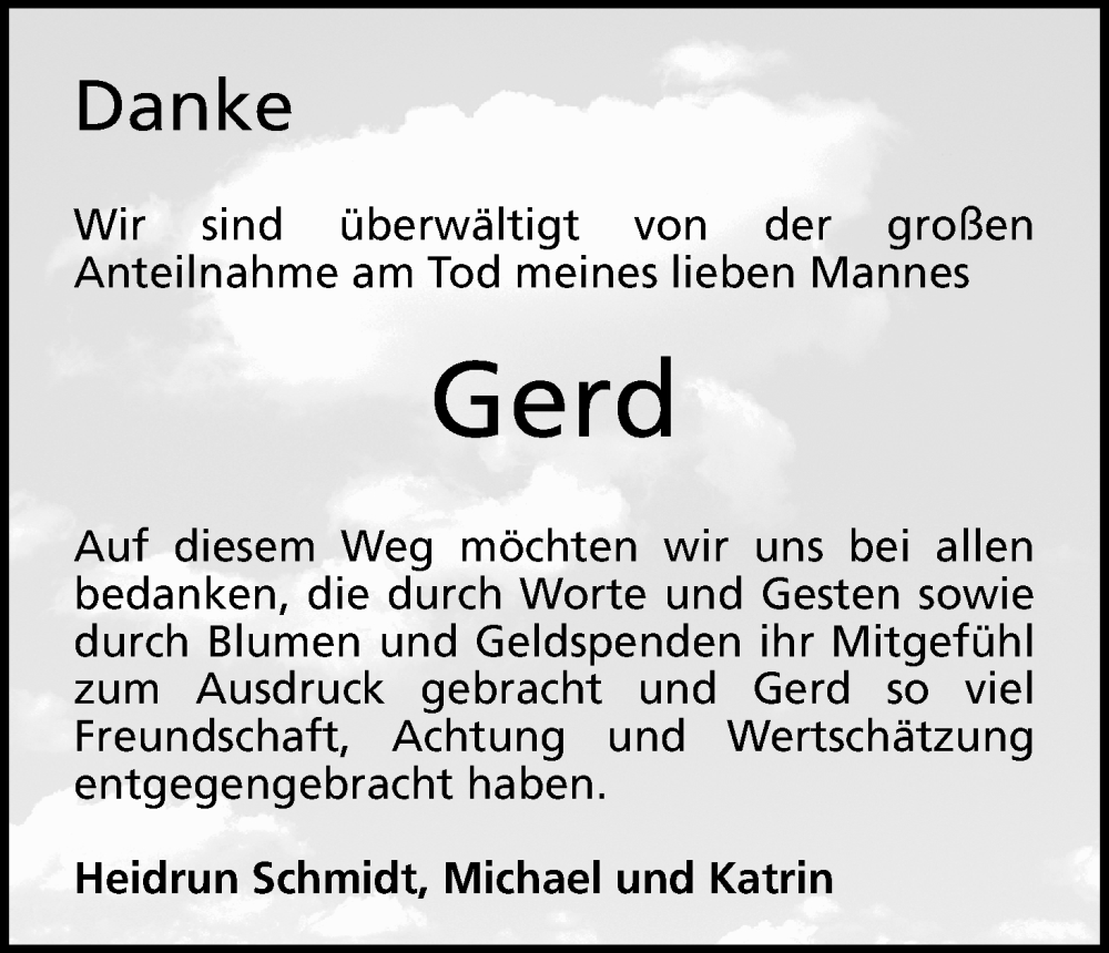  Traueranzeige für Gerd  vom 24.01.2026 aus MGO