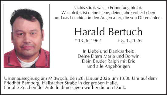 Anzeige von Harald Bertuch von MGO