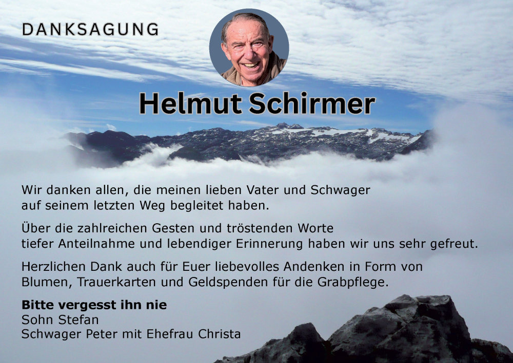  Traueranzeige für Helmut Schirmer vom 03.01.2026 aus MGO