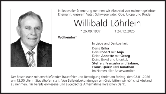 Anzeige von Willibald Löhrlein von MGO