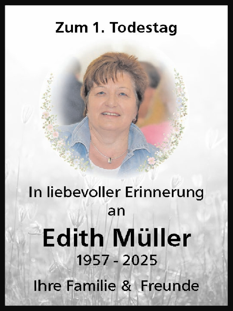  Traueranzeige für Edith Müller vom 19.02.2026 aus MGO
