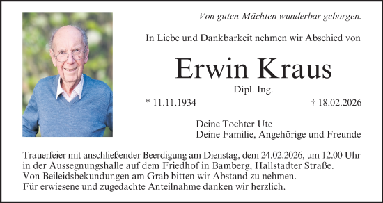 Anzeige von Erwin Kraus von MGO
