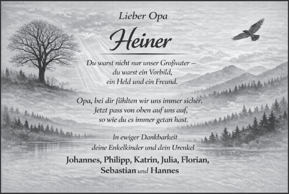  Traueranzeige für Heinrich Igel vom 03.02.2026 aus MGO