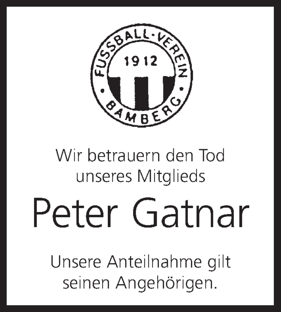  Traueranzeige für Peter Gatnar vom 28.02.2026 aus MGO